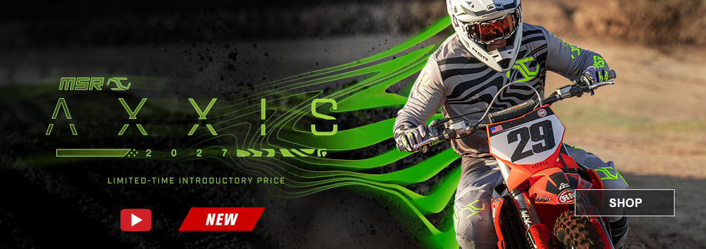 Shop 2027 MSR Axxis motocross gear at limited-time introductory pricing.